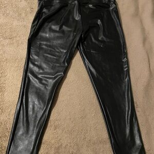 1.STATE Black Faux Leather Pants